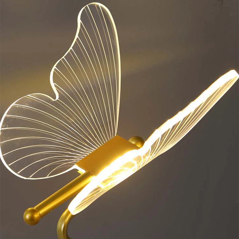 Luminária de Mesa Abajur Borboleta Para Quarto