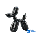 Escultura Decorativa Cachorro Balão em Resina – Estilo Nórdico Moderno Preto / 25x9x25cm