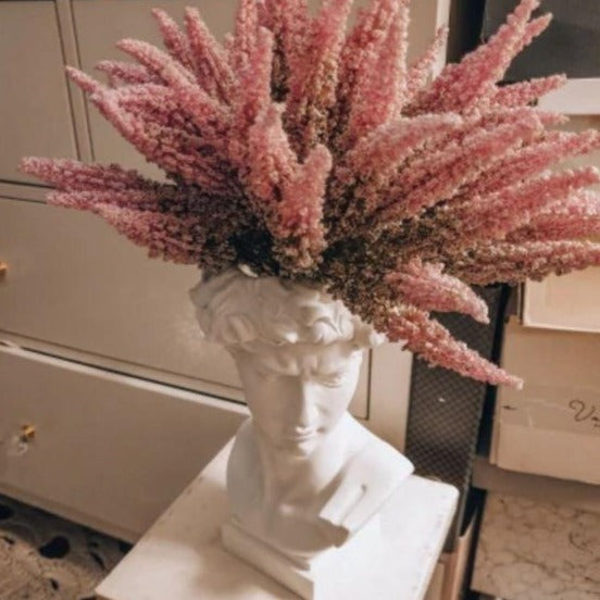 Estatueta Decorativa Escultura Davi de Michelangelo Busto Vaso