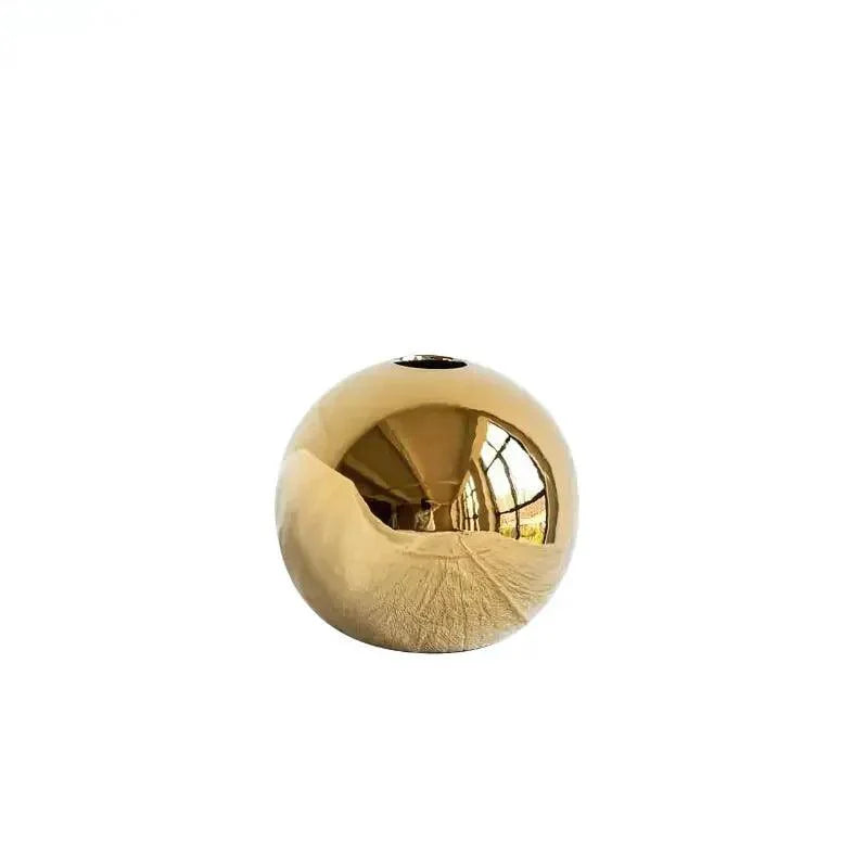 Vaso Decorativo Bola Dourada Estilo Americano